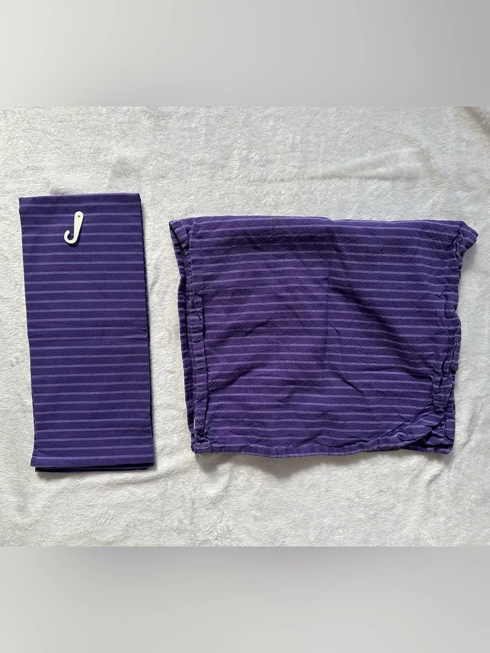 Halloween Spooky Spiders Striped Embroidered Kitchen Towel Purple Orange DII Y2K